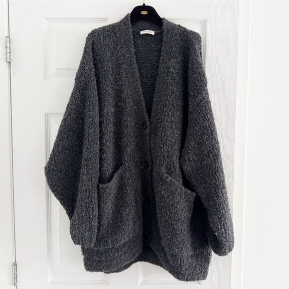 American Vintage Oversize Cardigan in dark grey, size M/L - Picture 5 of 8